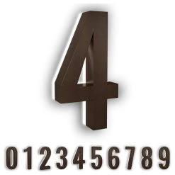 Modern Lights 5 In ABS Backlit LED Floating Address Number, Up-Scale Modern Look LumaNumbers,