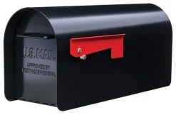 Gibraltar Ironside Rural Post Mount Mailbox, Black