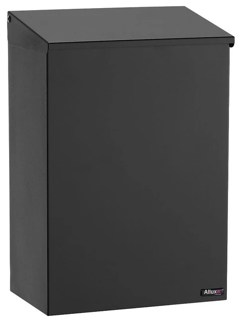 QualArc Allux 100 Top Loading Wall Mount Mailbox - Black 3 QualArc Allux 100 Top Loading Wall Mount Mailbox - Black