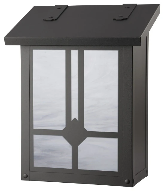 Americas Finest Raymond Wall Mount Mailbox With Wispy White Glass, Texturedblkwhite 3 Americas Finest Raymond Wall Mount Mailbox With Wispy White Glass, Texturedblkwhite