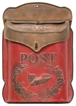 Big Fortune Red And Rust Post Box