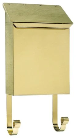 QualArc Provincial Collection Brass Mailboxes, Vertical, Smooth Polished Brass
