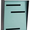 Mid Century Modern Mailbox, Tri Tone White, Vertical Large, Robin Egg 1 Mid Century Modern Mailbox, Tri Tone White, Vertical Large, Robin Egg -Mayne Store home design 148