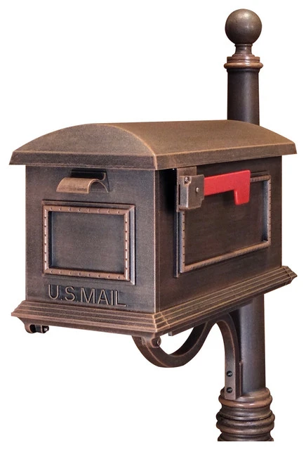 Special Lite Products Company Special Lite Traditional Curbside Post Mount Mailbox, SCT-1010, Copper 3 Special Lite Products Company Special Lite Traditional Curbside Post Mount Mailbox, SCT-1010, Copper