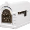 Gaines Keystone Series Curbside Mailbox, White And Antique Bronze, Fleur-De-Lis 1 Gaines Keystone Series Curbside Mailbox, White And Antique Bronze, Fleur-De-Lis -Mayne Store home design 153