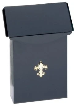 Solar Group Gibraltar City Classic Vertical Wall Mount Mailbox, Black Satin