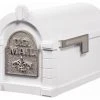 Gaines Keystone Series Curbside Mailbox, White And Satin Nickel, Fleur-De-Lis 1 Gaines Keystone Series Curbside Mailbox, White And Satin Nickel, Fleur-De-Lis -Mayne Store home design 167
