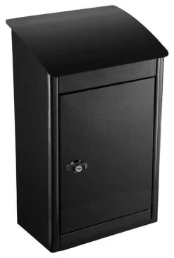 QualArc Parcel Sentry Junior, Locking Parcel And Mailbox, Black Color Wall Mount Model