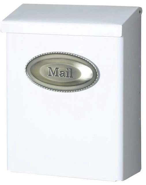Solar Group Gibraltar DVKW0000 Designer Lockable Wall Mount Mailbox, Extra Large, White 2 Solar Group Gibraltar DVKW0000 Designer Lockable Wall Mount Mailbox, Extra Large, White