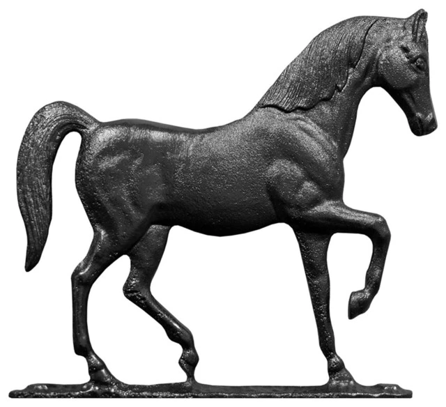 Whitehall Products 9"W X 8"H Horse Mailbox Ornament, Black 3 Whitehall Products 9"W X 8"H Horse Mailbox Ornament, Black