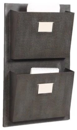 Pemberly Row 2 Slot Wall Mounted Mailbox In Rustic Gray