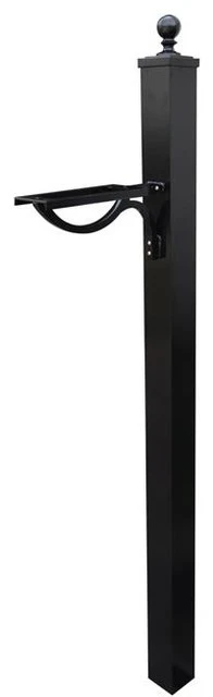 Special Lite Products Company SPK-710 Springfield Direct Burial Mailbox Post, Black