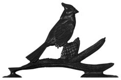 Whitehall Products 7 1/2"W X 11 1/2"H Cardinal Mailbox Ornament, Black