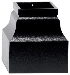 Gaines Mfg Keystone Decorative Mailbox Post Kuff, Black