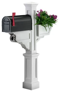 Mayne/Salsbury Signature Plus Mailbox Package, White, Black