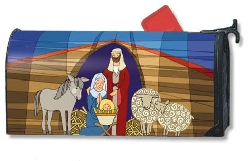 Studio M By Magnet Works Stained Glass Nativity MailWraps Magnetic Mailbox Cover 3 Studio M By Magnet Works Stained Glass Nativity MailWraps Magnetic Mailbox Cover