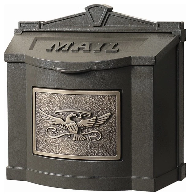 Gaines Mfg Wall Mount Mailbox, Bronze, Antique Bronze 3 Gaines Mfg Wall Mount Mailbox, Bronze, Antique Bronze