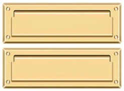 Deltana MS627CR003 Mail Slot 8-7/8" With Back Plate, Lifetime Brass