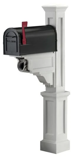 Mayne/Salsbury Dover Mailbox Package, White, Black