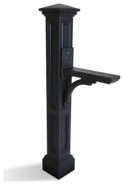 Mayne - Outdoor Products Of Distinction 8 1/2"W X 25 1/2"D X 58"H Charleston Mailbox Post, Black