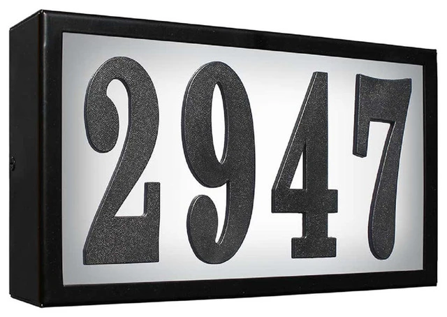 QualArc Serrano Standard Lighted Address Plaque W/LED Lights "Do It Yourself Kit", Black 3 QualArc Serrano Standard Lighted Address Plaque W/LED Lights "Do It Yourself Kit", Black