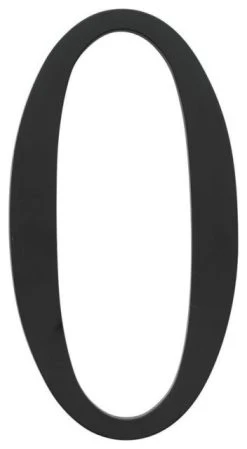 Atlas Homewares TRN0 Traditionalist Address Number 0 - Matte Black