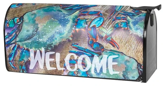 Dicksons Mailbox Cover, Blue Crabs Welcome 3 Dicksons Mailbox Cover, Blue Crabs Welcome