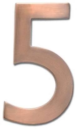 Architectural Mailboxes 3582-5 4 Inch Tall Solid Brass House - Antique Copper