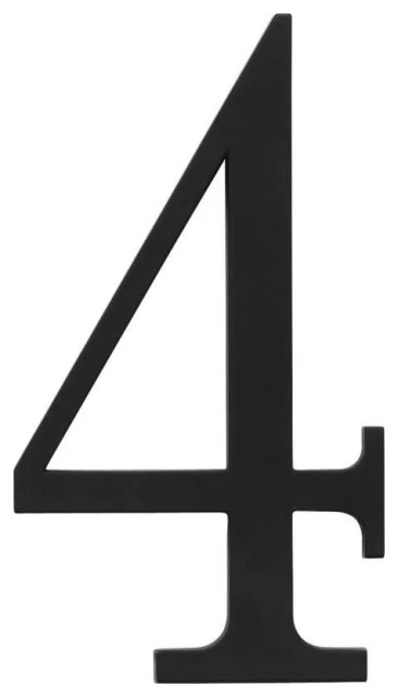 Atlas Homewares TRN4 Traditionalist Address Number 4 - Matte Black 3 Atlas Homewares TRN4 Traditionalist Address Number 4 - Matte Black