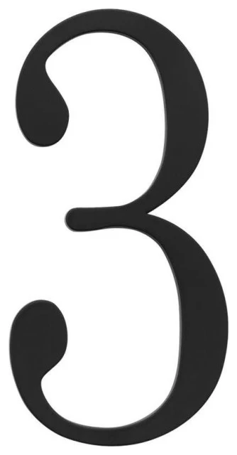 Atlas Homewares TRN3 Traditionalist Address Number 3 - Matte Black 3 Atlas Homewares TRN3 Traditionalist Address Number 3 - Matte Black