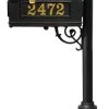 QualArc Mailbox Post W/Number, Brace, Ornate Base And Bayview Solar Lamp, Black 2 QualArc Mailbox Post W/Number, Brace, Ornate Base And Bayview Solar Lamp, Black -Mayne Store home design 29