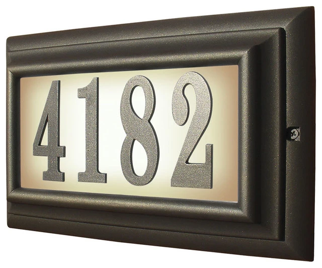 QualArc Edgewood Large Lighted Address Plaque In Oil Rub Bronze Frame Color 3 QualArc Edgewood Large Lighted Address Plaque In Oil Rub Bronze Frame Color