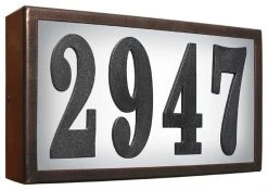 QualArc Serrano Standard Lighted Address Plaque W/LED Light "Do It Yourself Kit", Bronze