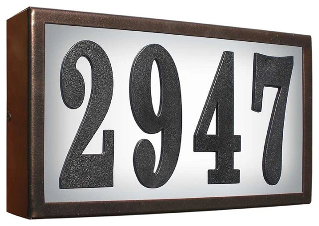 QualArc Serrano Standard Lighted Address Plaque W/LED Light "Do It Yourself Kit", Bronze 3 QualArc Serrano Standard Lighted Address Plaque W/LED Light "Do It Yourself Kit", Bronze