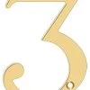 Deltana RN6-3 6" Numbers, Solid Brass, Lifetime Brass 1 Deltana RN6-3 6" Numbers, Solid Brass, Lifetime Brass -Mayne Store home design 297