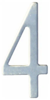 Special Lite Products Company 2" Stainless Steel Self Adhesive Address, Number 4