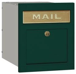Salsbury Industries Locking Cast Aluminum Column Mailbox, Green