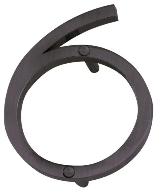 Atlas Homewares AVN6 Modern Avalon Address Number 6 - Aged Bronze 3 Atlas Homewares AVN6 Modern Avalon Address Number 6 - Aged Bronze