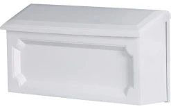 Solar Group Gibraltar WMH00W04 Windsor Horizontal Wall Mount Mailbox, White