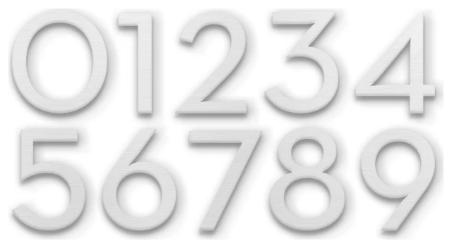 Modern Aspect Magnetic Address Number, Silver 3 Modern Aspect Magnetic Address Number, Silver