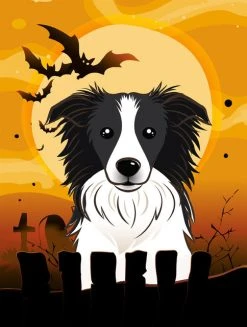 The-store Halloween Border Collie Flag Garden Size BB1799GF