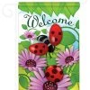 Breeze Decor Welcome Ladybug 2-Sided Impression Garden Flag 2 Breeze Decor Welcome Ladybug 2-Sided Impression Garden Flag -Mayne Store home design 318