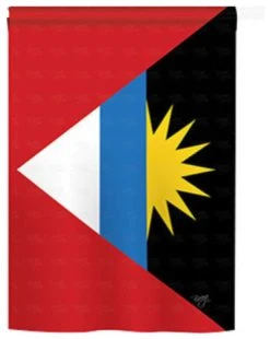 Breeze Decor Antigua And Barbuda 2-Sided Vertical Impression House Flag
