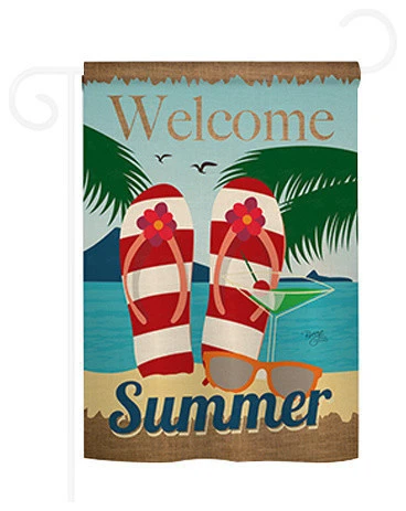 Breeze Decor Summer Welcome Summer 2-Sided Impression Garden Flag 3 Breeze Decor Summer Welcome Summer 2-Sided Impression Garden Flag