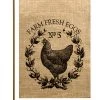 TheWatsonShop Chicken Burlap Garden Flag 1 TheWatsonShop Chicken Burlap Garden Flag -Mayne Store home design 338