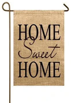 TheWatsonShop Home Sweet Home Burlap Garden Flag