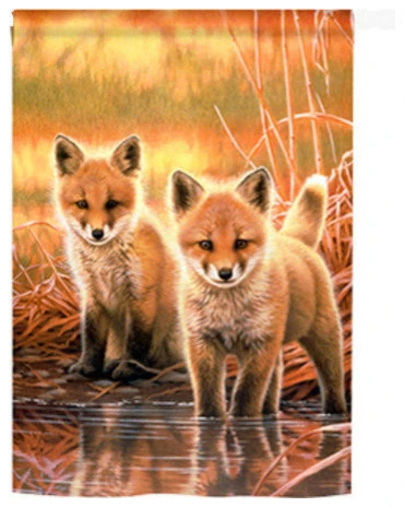 Breeze Decor Wildlife & Lodge Foxes 2-Sided Vertical Impression House Flag 3 Breeze Decor Wildlife & Lodge Foxes 2-Sided Vertical Impression House Flag