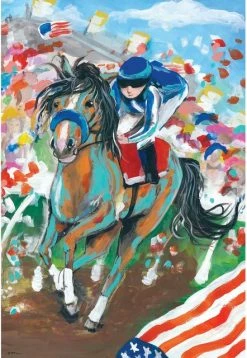 Dicksons Derby Day Print Polyester Garden Flag