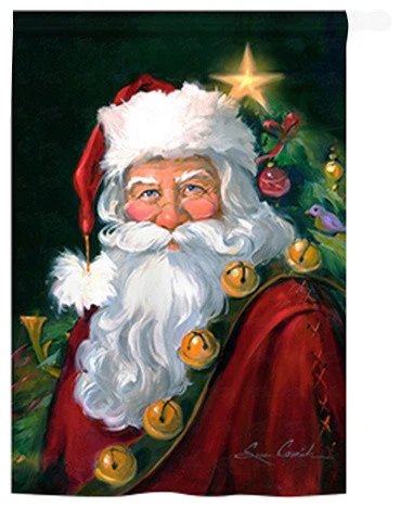 Breeze Decor Christmas Santa Portrait 2-Sided Vertical Impression House Flag 3 Breeze Decor Christmas Santa Portrait 2-Sided Vertical Impression House Flag