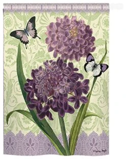 Breeze Decor Floral Iberis 2-Sided Vertical Impression House Flag